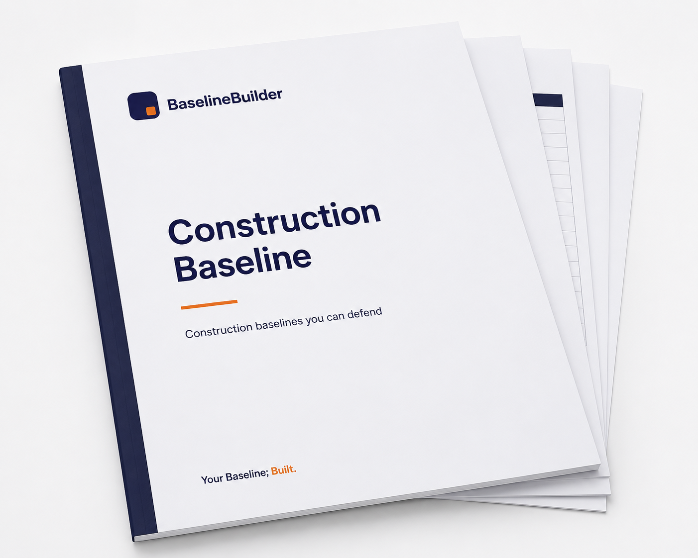 BaselineBuilder construction baseline document cover with supporting pages
